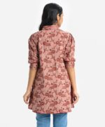 Brown Viscose A-Line Shirt - Image 4