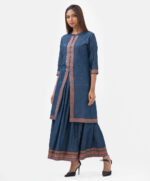 Blue Denim Skirt Top Set - Image 2