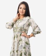 Green Viscose Long Gown