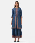 Blue Denim Skirt Top Set - Image 5