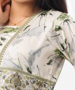 Green Viscose Long Gown - Image 3