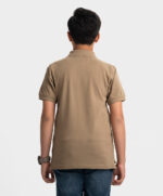 Brown Cotton Short Sleeve Polo - Image 2