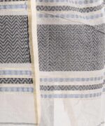 Blue Cotton Jacquard Dupatta - Image 3