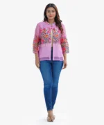 Pink Muslin Silk Koti - Image 2