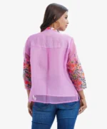 Pink Muslin Silk Koti - Image 3