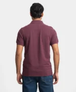 Burgundy Cotton Pique Polo - Image 2