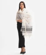 Blue Cotton Jacquard Dupatta - Image 2