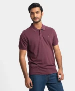 Burgundy Cotton Pique Polo