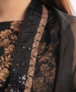 Black Organza Top Bottom Set - Image 3